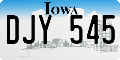 IA license plate DJY545