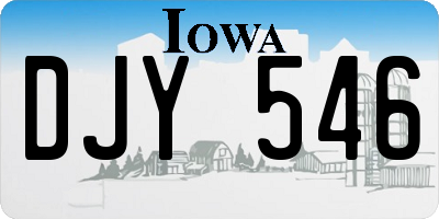 IA license plate DJY546