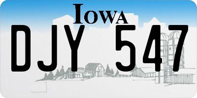 IA license plate DJY547
