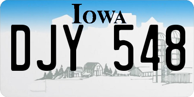 IA license plate DJY548