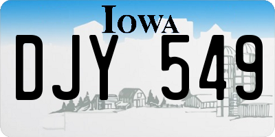IA license plate DJY549