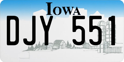 IA license plate DJY551