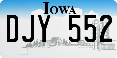 IA license plate DJY552