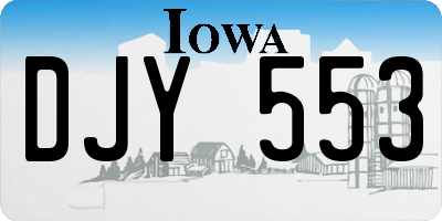 IA license plate DJY553