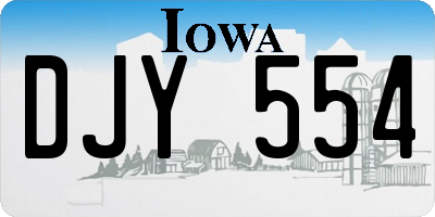 IA license plate DJY554