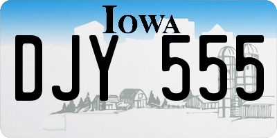 IA license plate DJY555