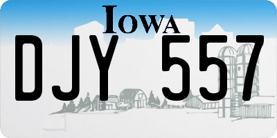 IA license plate DJY557