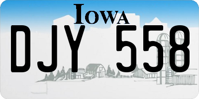 IA license plate DJY558