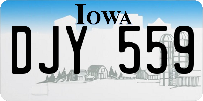 IA license plate DJY559
