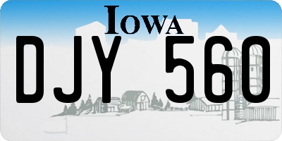 IA license plate DJY560
