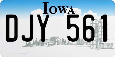 IA license plate DJY561