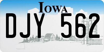 IA license plate DJY562