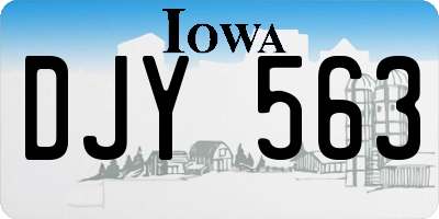 IA license plate DJY563