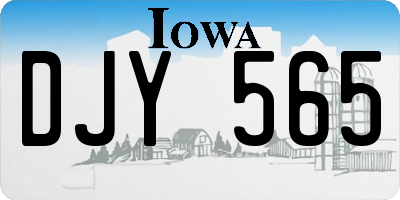 IA license plate DJY565