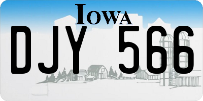 IA license plate DJY566