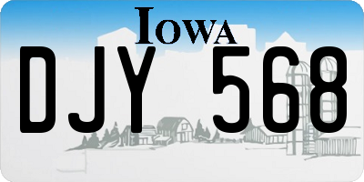 IA license plate DJY568