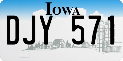IA license plate DJY571