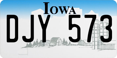 IA license plate DJY573