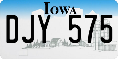 IA license plate DJY575