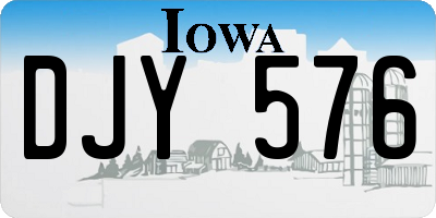 IA license plate DJY576