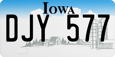 IA license plate DJY577