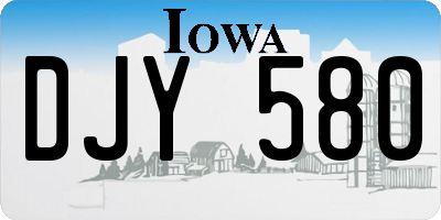 IA license plate DJY580