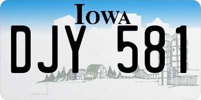 IA license plate DJY581