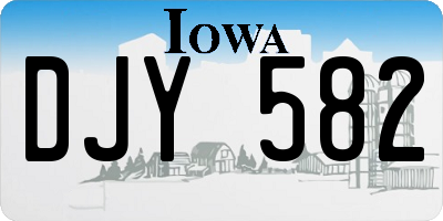 IA license plate DJY582