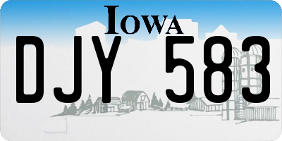 IA license plate DJY583