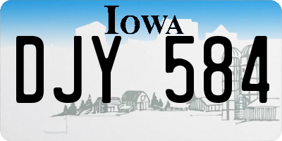IA license plate DJY584