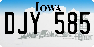 IA license plate DJY585