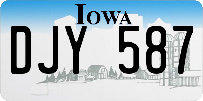 IA license plate DJY587