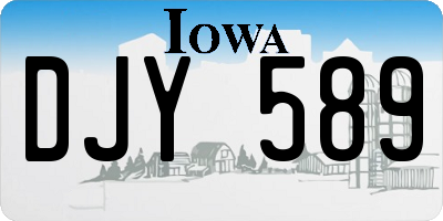 IA license plate DJY589
