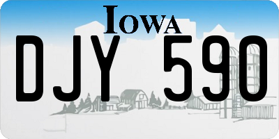 IA license plate DJY590