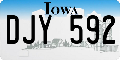 IA license plate DJY592