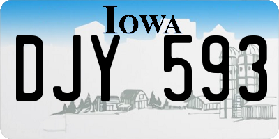 IA license plate DJY593