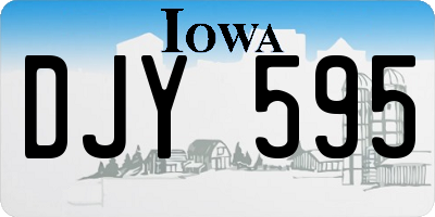 IA license plate DJY595