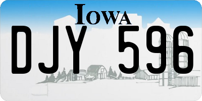 IA license plate DJY596
