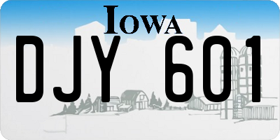 IA license plate DJY601