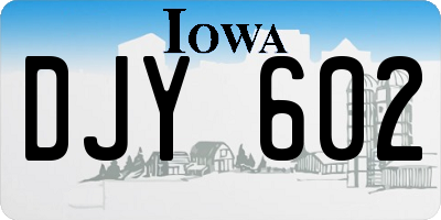 IA license plate DJY602
