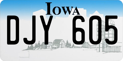 IA license plate DJY605
