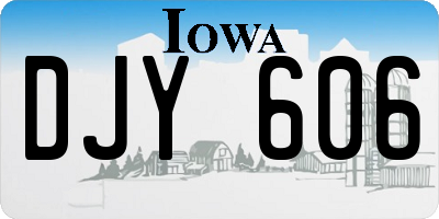 IA license plate DJY606