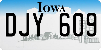 IA license plate DJY609