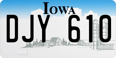 IA license plate DJY610