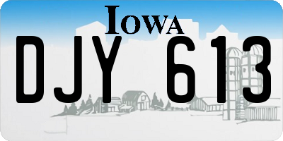 IA license plate DJY613