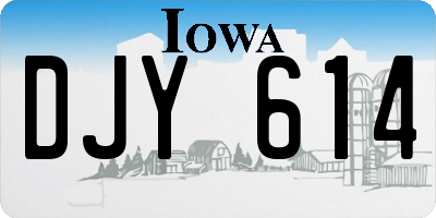 IA license plate DJY614