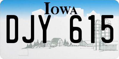 IA license plate DJY615