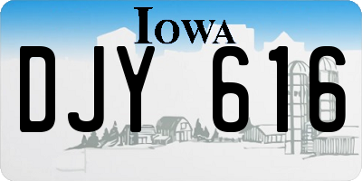 IA license plate DJY616