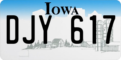 IA license plate DJY617