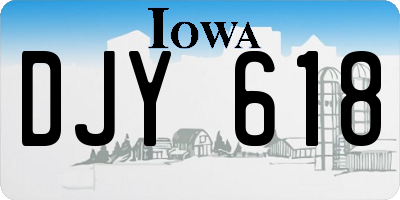 IA license plate DJY618